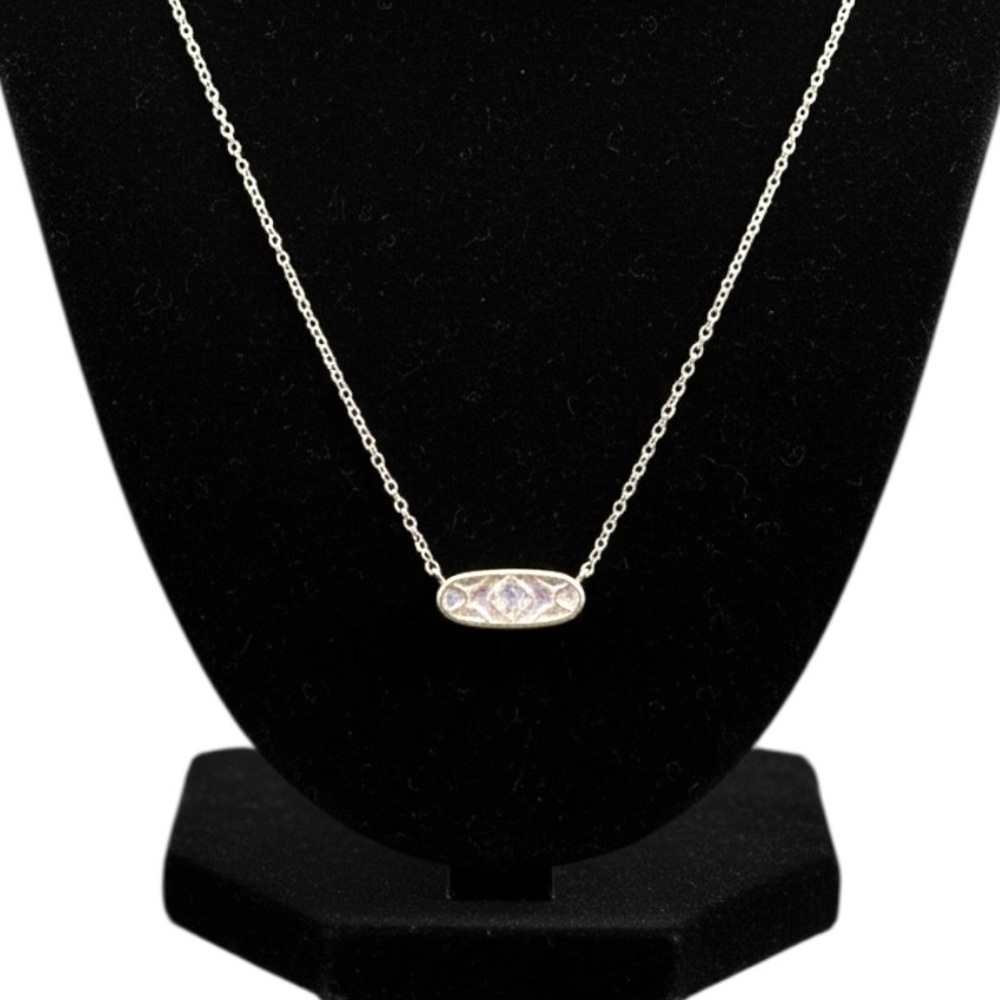 Kendra Scott Jaimee Metal Over Brass Pendant Necklace in Rhodium 2400